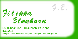 filippa blauhorn business card